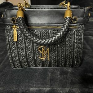 Steve Madden Bhaymann Woven Black Cute Crossbody Bag